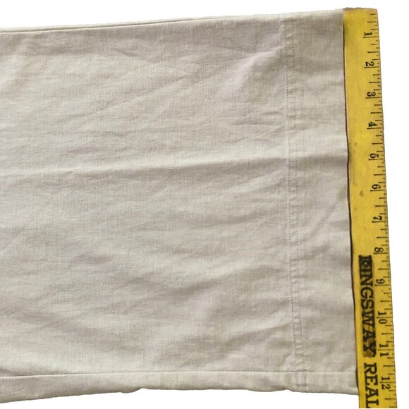 Papagallo Linen Blend Wide Leg Capri Womens Sz 10P Y2k Tan Scandi Girl Lagenlook - Picture 12 of 14